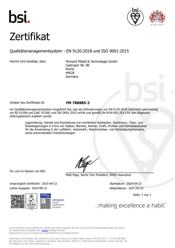 AS/EN 9120 certificate
